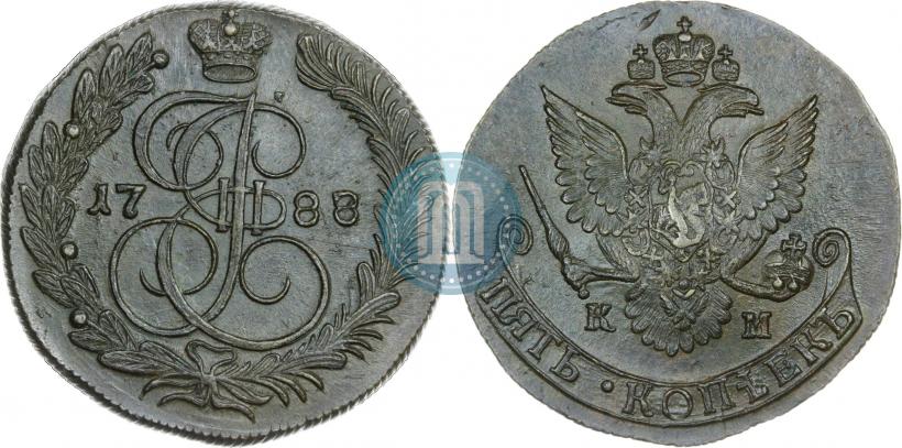 Picture 5 kopecks 1788 year КМ 