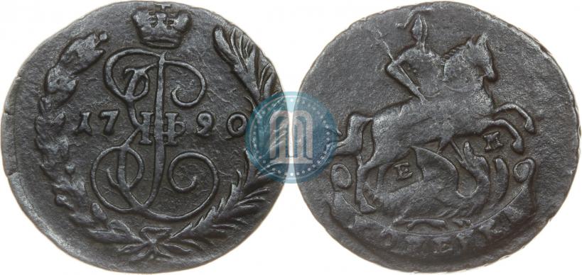 Picture 1 kopeck 1790 year ЕМ 
