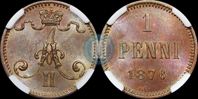 Фото 1 пенни 1876 года  