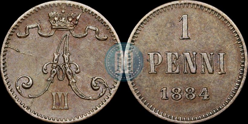 Picture 1 penni 1884 year  