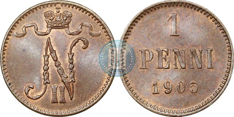 Фото 1 пенни 1905 года  