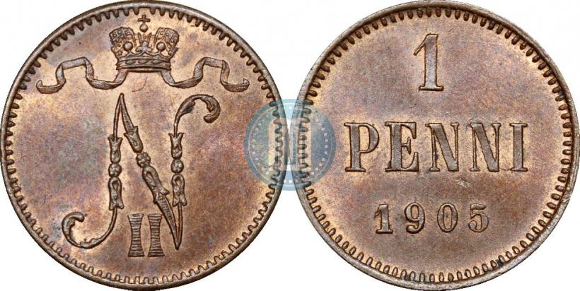 Фото 1 пенни 1905 года  