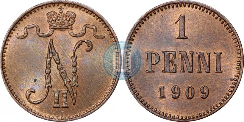 Фото 1 пенни 1909 года  