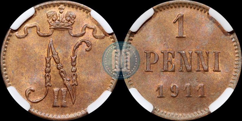 Фото 1 пенни 1911 года  
