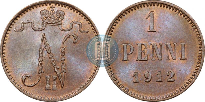 Фото 1 пенни 1912 года  
