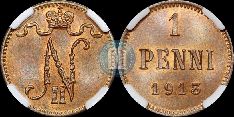 Фото 1 пенни 1913 года  