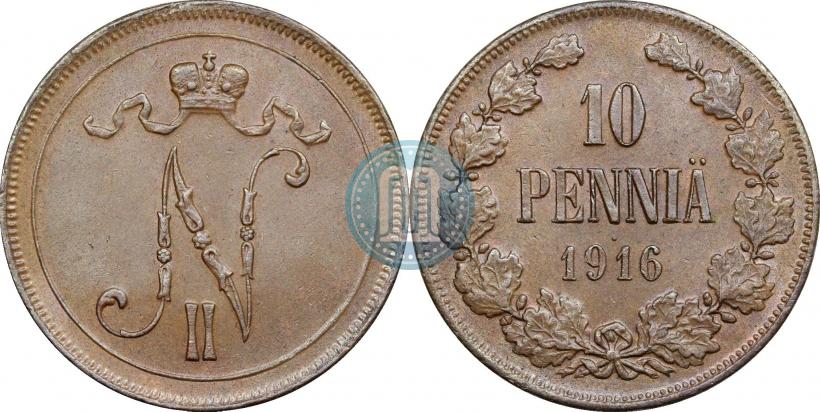 Фото 10 пенни 1916 года  