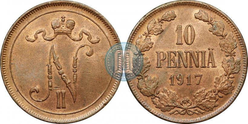 Фото 10 пенни 1917 года  