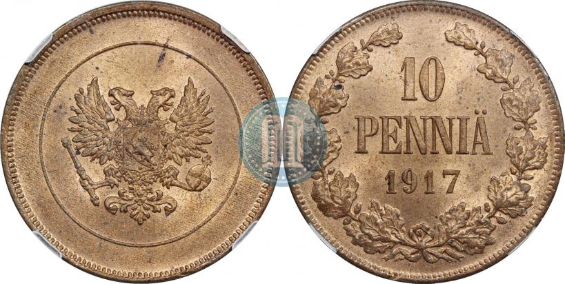 Фото 10 пенни 1917 года  
