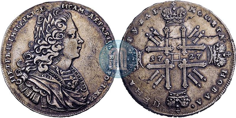 Фото 1 рубль 1727 года  "Московский тип"