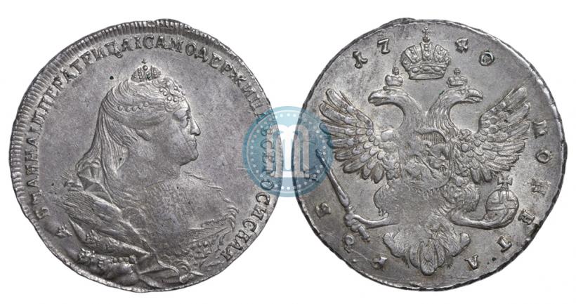 Фото 1 рубль 1740 года  "Московский тип"