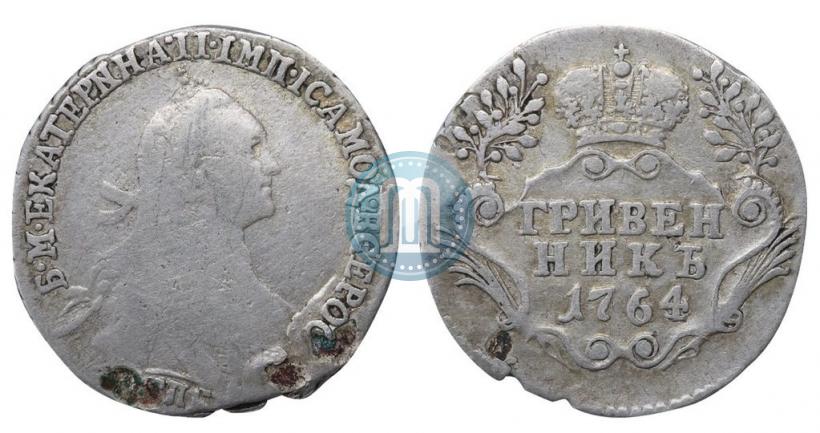 Picture Grivennik 1764 year СПБ 
