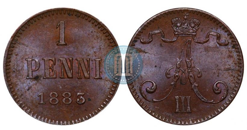 Фото 1 пенни 1883 года  
