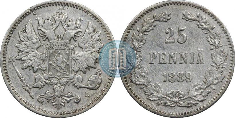 Фото 25 пенни 1889 года L 
