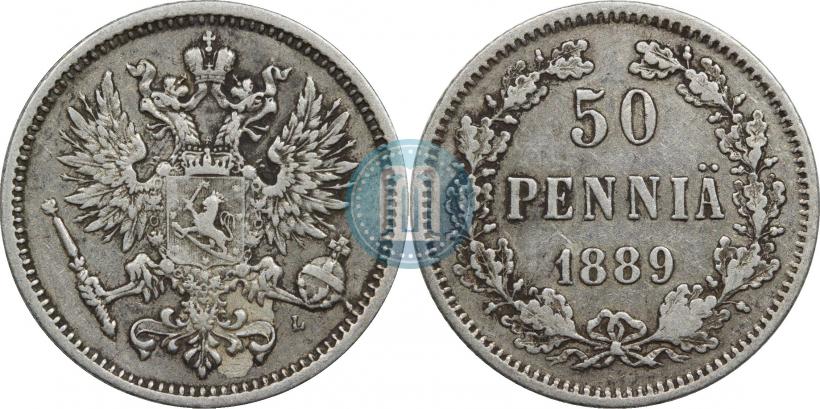 Фото 50 пенни 1889 года L 