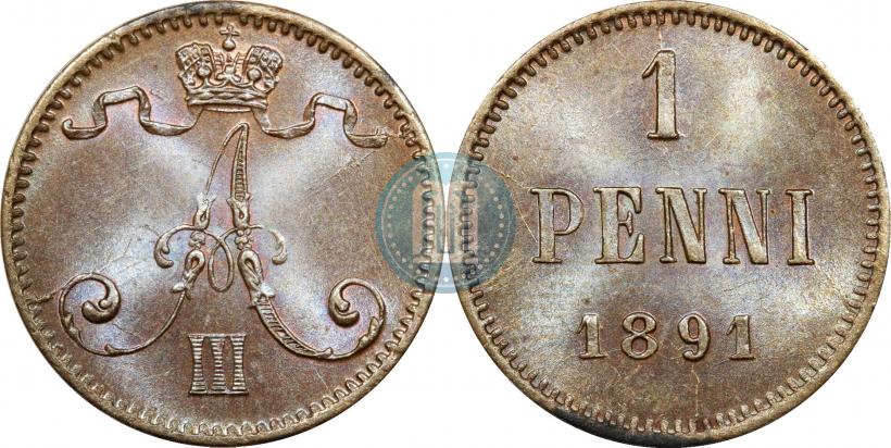 Фото 1 пенни 1891 года  