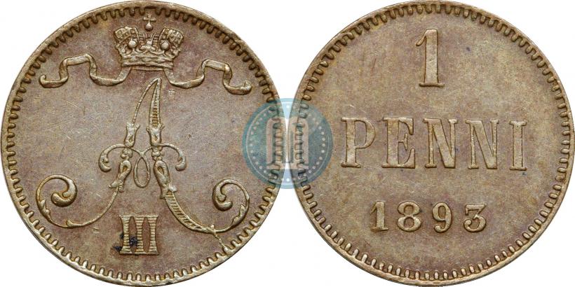 Фото 1 пенни 1893 года  