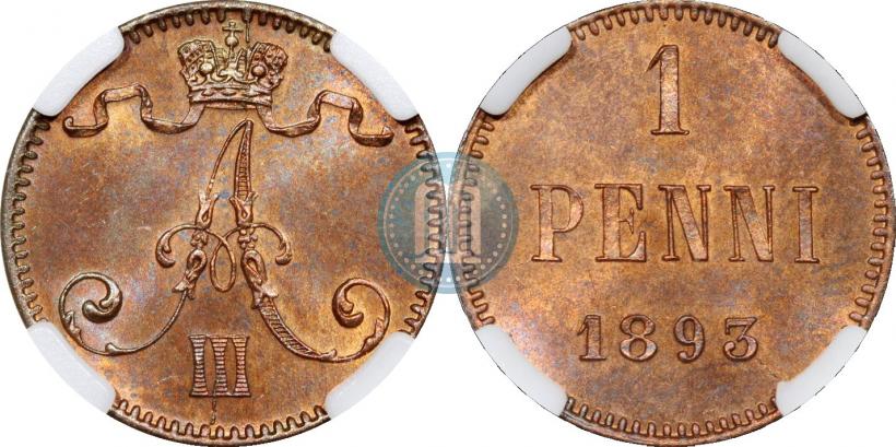Фото 1 пенни 1893 года  