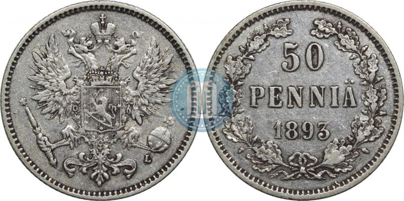 Фото 50 пенни 1893 года L 