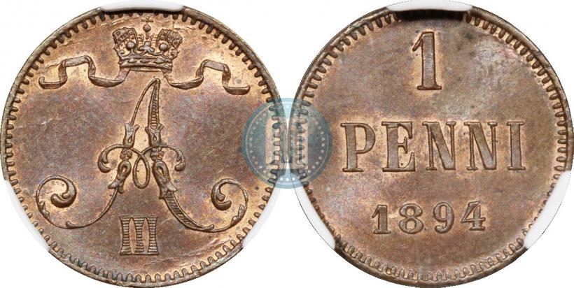 Фото 1 пенни 1894 года  