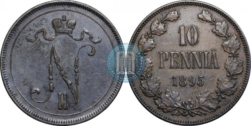 Фото 10 пенни 1895 года  