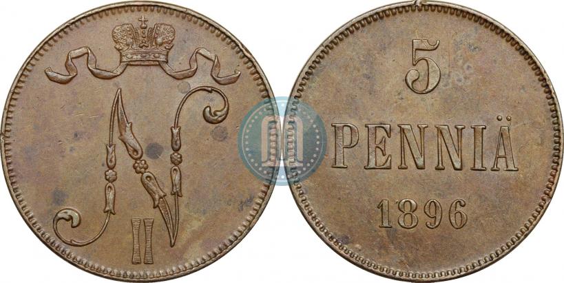 Фото 5 пенни 1896 года  