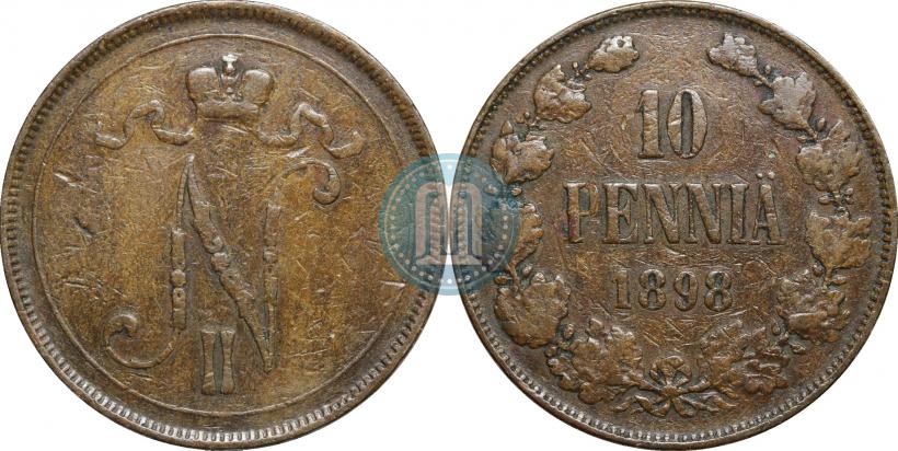 Фото 10 пенни 1898 года  