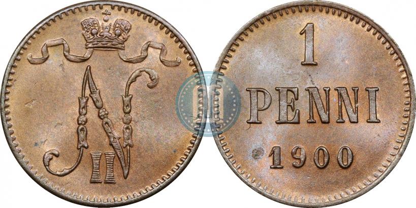 Фото 1 пенни 1900 года  