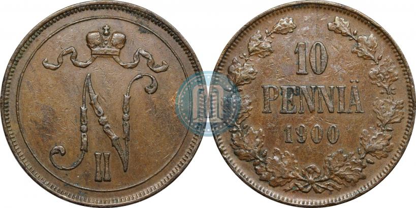 Фото 10 пенни 1900 года  