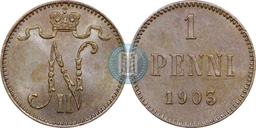 Фото 1 пенни 1903 года  