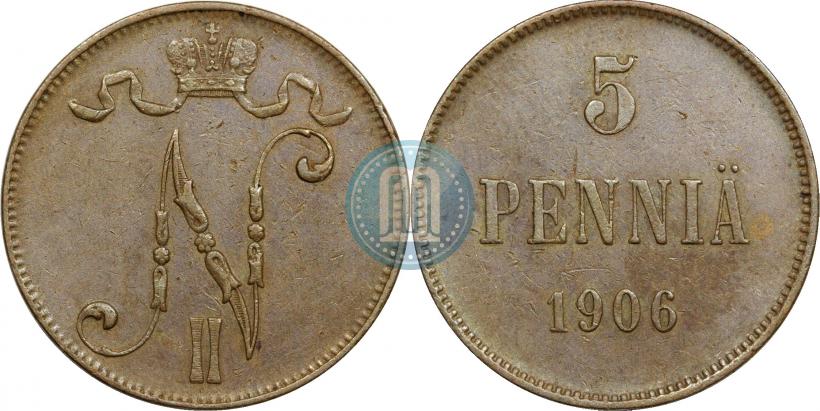 Фото 5 пенни 1906 года  
