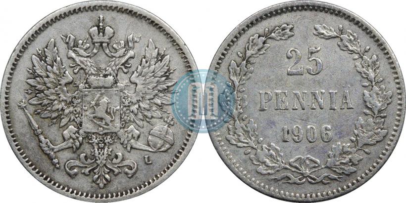 Picture 25 pennia 1906 year L 
