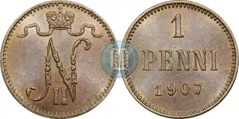 Фото 1 пенни 1907 года  
