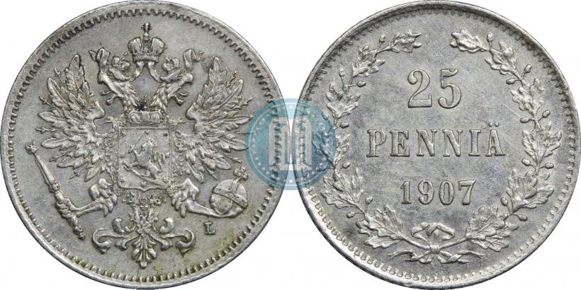 Фото 25 пенни 1907 года L 