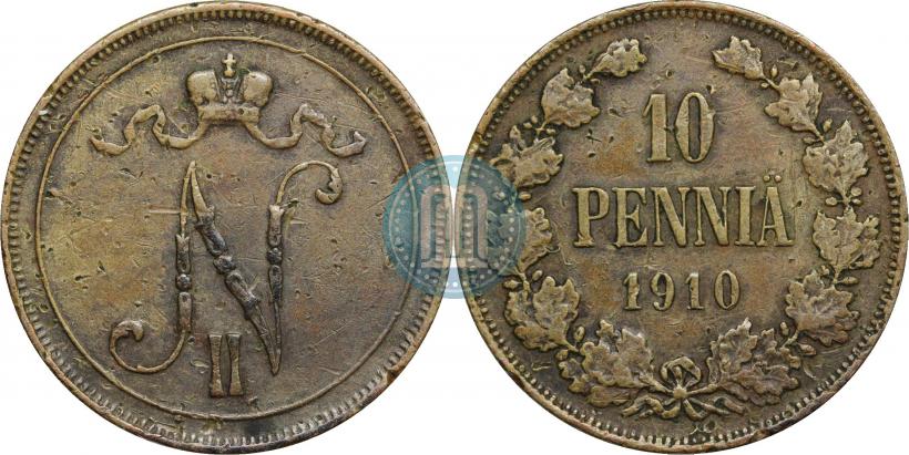 Фото 10 пенни 1910 года  