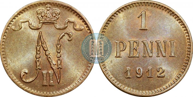 Фото 1 пенни 1912 года  