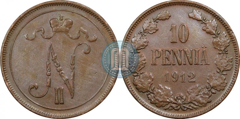 Фото 10 пенни 1912 года  