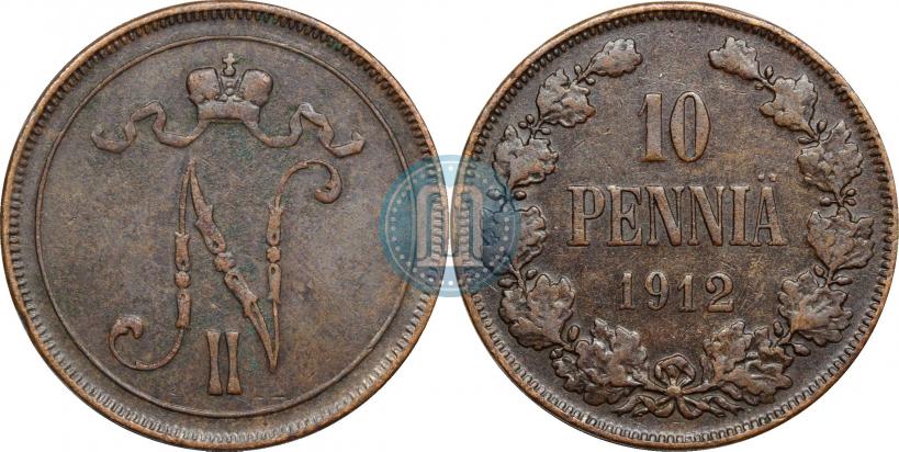 Фото 10 пенни 1912 года  