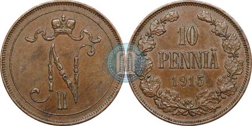 Picture 10 pennia 1915 year  