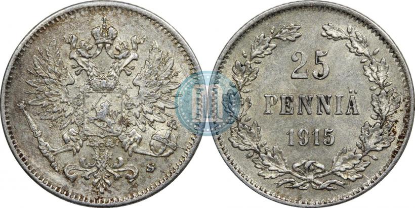Фото 25 пенни 1915 года S 