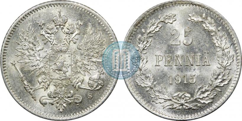 Фото 25 пенни 1915 года S 