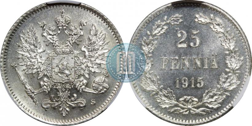 Фото 25 пенни 1915 года S 