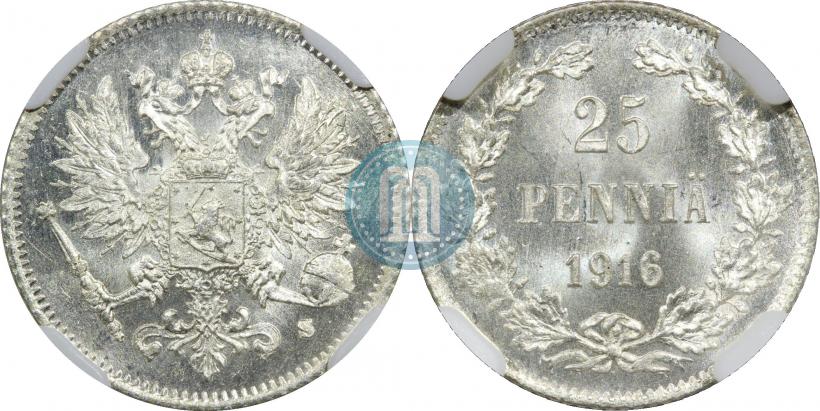 Фото 25 пенни 1916 года S 