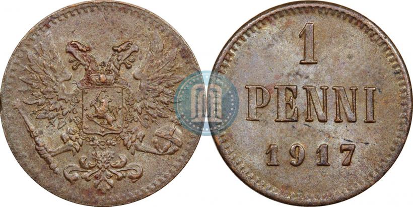 Фото 1 пенни 1917 года  