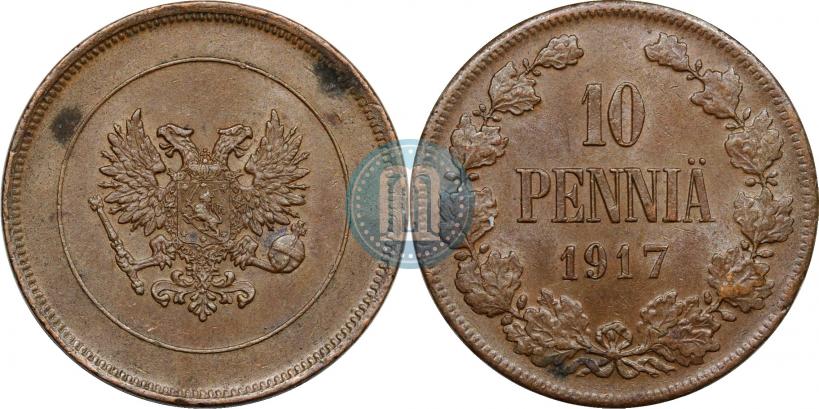 Фото 10 пенни 1917 года  
