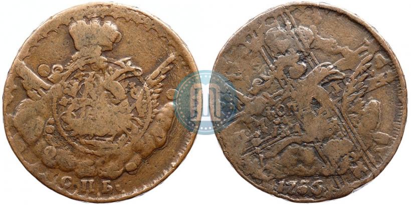 Picture 1 kopeck 1756 year СПБ 