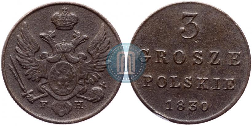 Picture 3 grosze 1830 year FH 