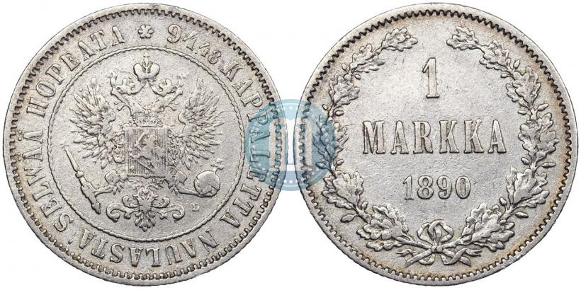 Picture 1 markka 1890 year L 
