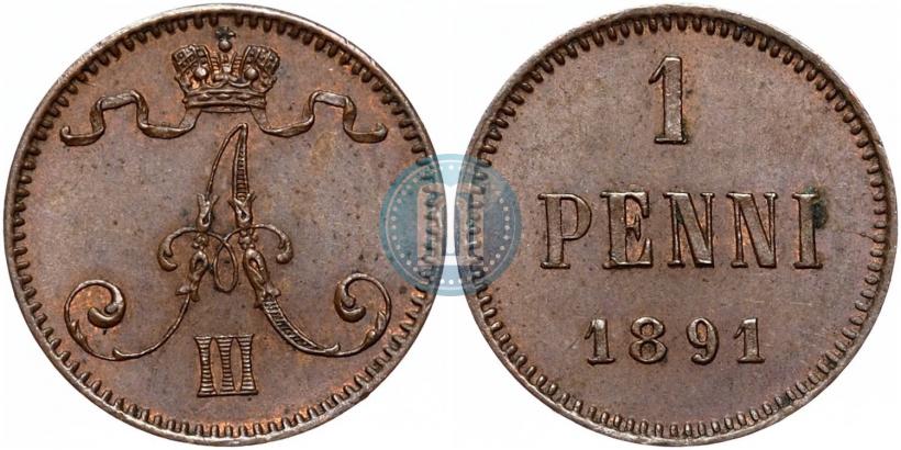 Picture 1 penni 1891 year  