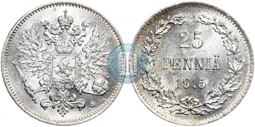 Picture 25 pennia 1915 year S 
